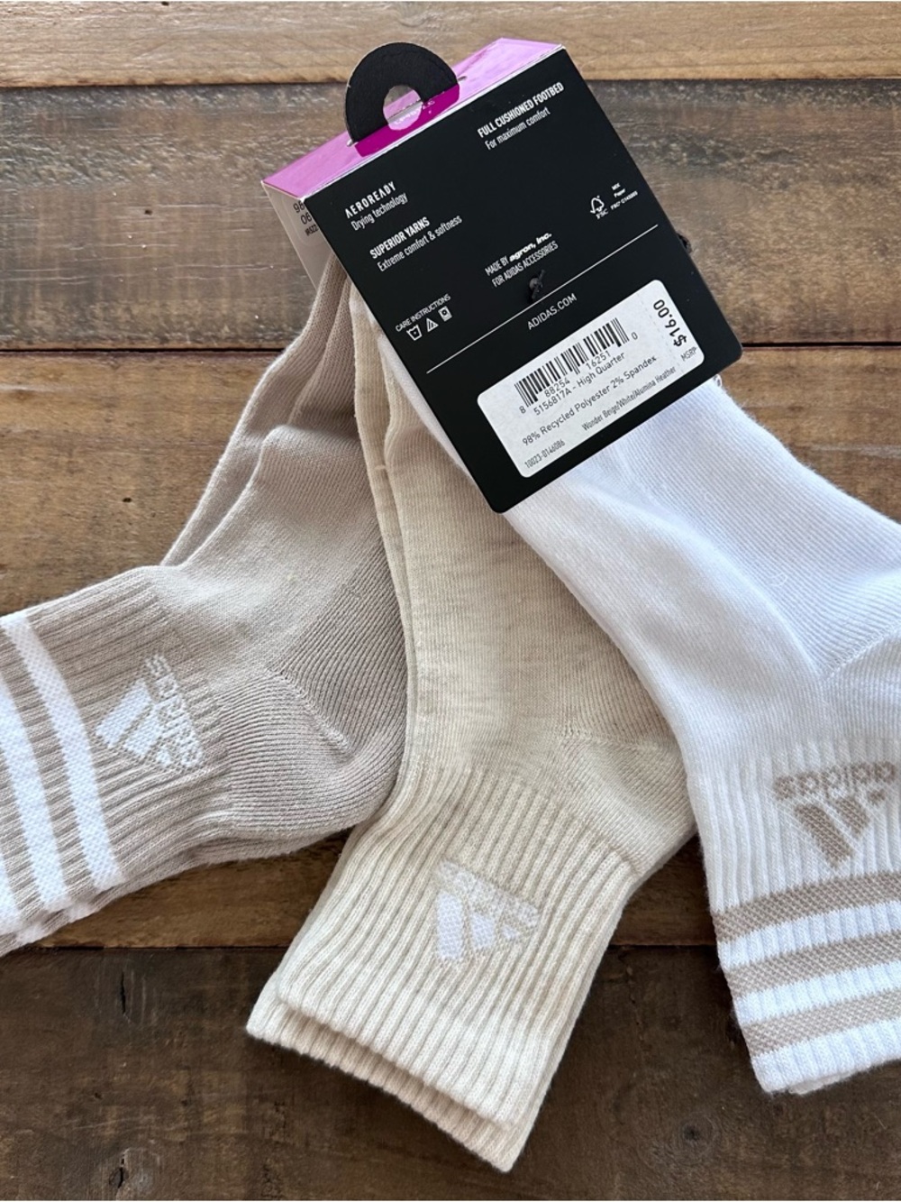 ⭐️NWT Women's Adidas Cushioned Quarter Socks (3 pack)
